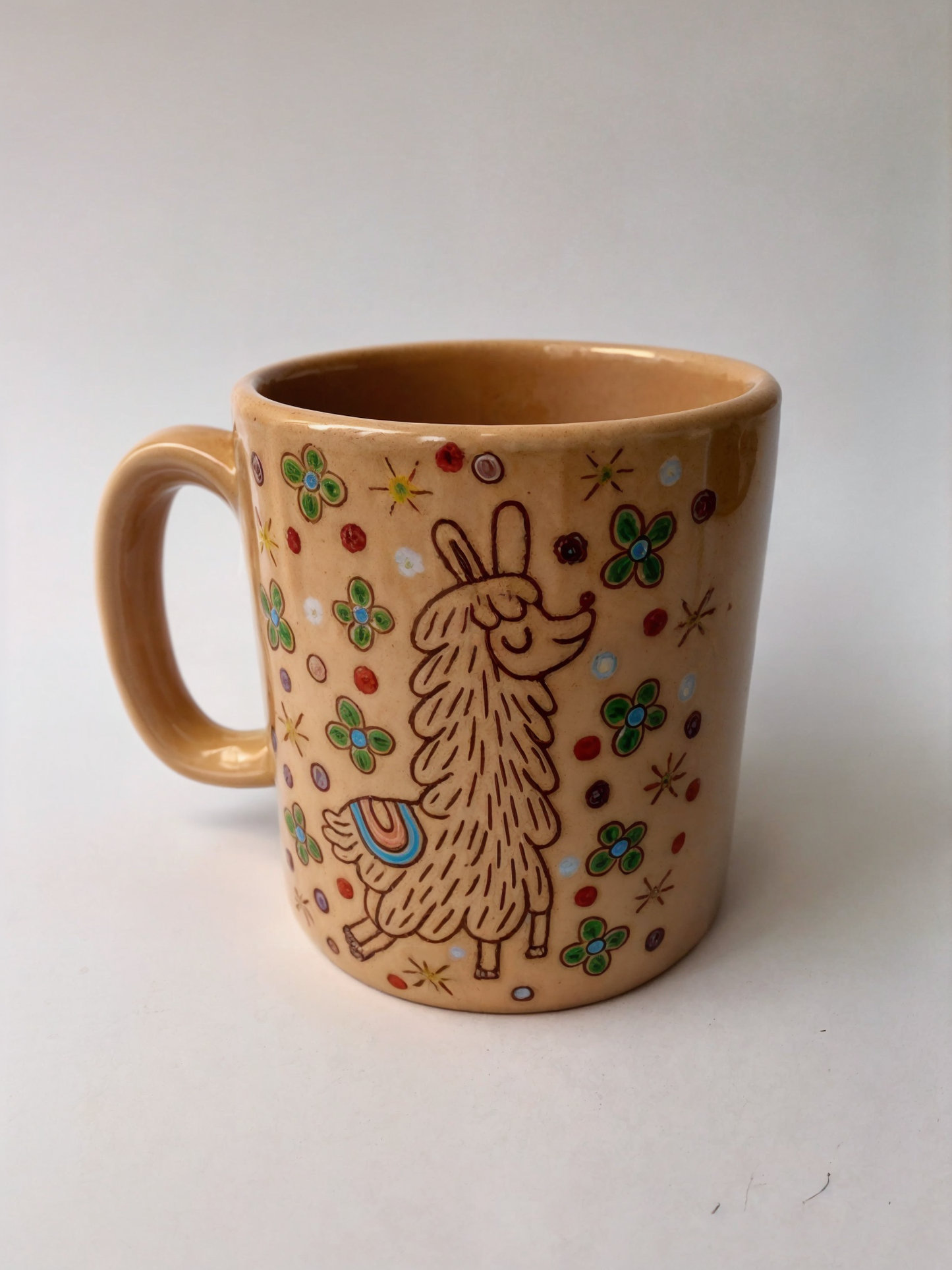 Taza de Cerámica con Diseño de Llama